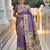 Lavender faux banarasi silk saree with paithani rich weaved pallu and blouse