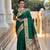 Green  faux banarasi silk saree with paithani rich weaved pallu and blouse