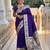 Violet  faux banarasi silk saree with paithani rich weaved pallu and blouse
