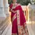 Pink  faux banarasi silk saree with paithani rich weaved pallu and blouse