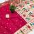 Pink  faux banarasi silk saree with paithani rich weaved pallu and blouse