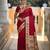 Red  faux banarasi silk saree with paithani rich weaved pallu and blouse