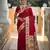 Red  faux banarasi silk saree with paithani rich weaved pallu and blouse