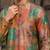 men’s multicolor ethnic printed silk blend kurta