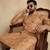 men   s mustard ethnic silk blend printed kurta