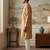men’s mustard ethnic silk blend printed kurta