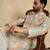 men   s Multicolor silk blend printed kurta trouser set