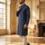men’s blue silk blend jacquard pattern straight kurta trouser set
