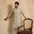 men   s Multicolor silk blend printed kurta trouser set