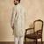 men   s Multicolor silk blend printed kurta trouser set