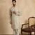 men   s Multicolor silk blend printed kurta trouser set