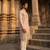 men’s lavender silk blend embroidered straight kurta trouser set