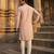men’s lavender silk blend embroidered straight kurta trouser set