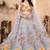 Grey Color Sequins and Treads Embroidery Work Georgette Lahenga Choli Set