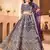 Purple Color Sequins and Zari  Embroidery Work Net Lahenga Choli Set