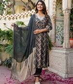 Printed anarkali kurta set