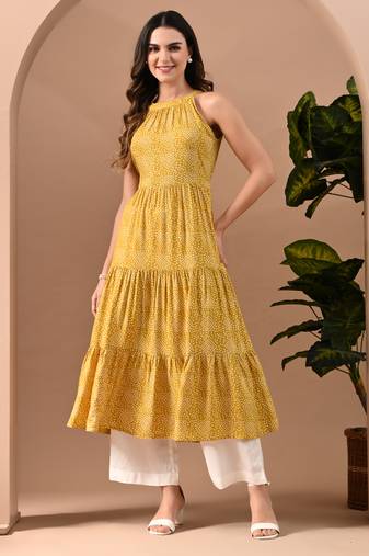 Bandhej printed fit & flare midi dress