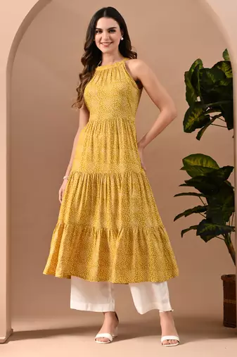 Bandhej printed fit & flare midi dress