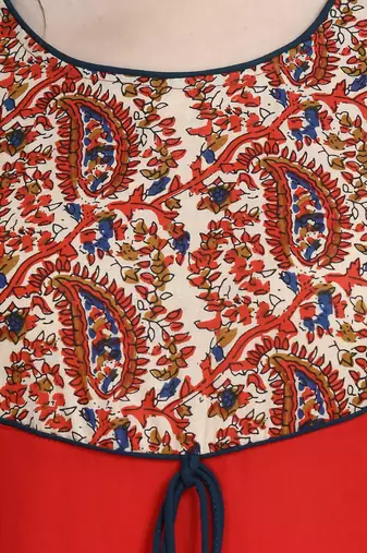 Printed flared maxi ethnic dress