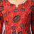 Red flower print anarkali kurta