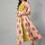 Women pink floral printed anarkali kurta