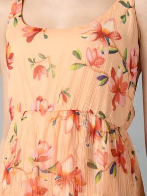 Georgette floral fit and flare dress 2