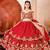 Red Color Sequins and Zari Embroidery Work Georgette Lahenga Choli Set