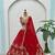 Red Color Sequins and Zari Embroidery Work Georgette Lahenga Choli Set
