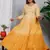 Blocked dyed round neck three-quarter regular sleeves Anarkali 