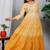 Blocked dyed round neck three-quarter regular sleeves Anarkali 