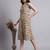 Women beige floral cotton  dress