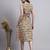 Women beige floral cotton  dress