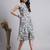 Women grey floral cotton  dress