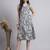 Women grey floral cotton  dress