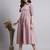 Women peach solid cotton flex dress