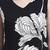 Women black floral rayon dress