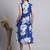 Women blue floral rayon dress