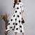 Women cream polka-dot rayon dress