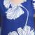 Women blue floral rayon dress