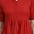 Women red solid cotton flex dress