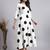 Women cream polka-dot rayon dress