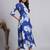 Women blue floral rayon dress