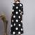 Women black polka-dot rayon dress