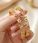 Rhodium ad wave designer bangle