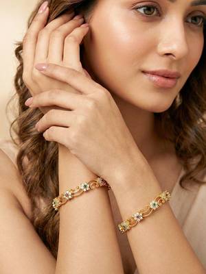 Rhodium ad wave designer bangle 2