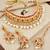 Lucky jewellery gold-plated ruby color choker necklace set with tikka