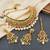 Lucky jewellery gold-plated green color choker necklace set with tikka