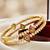 Gold multi color ad stone bangle