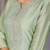 Women pista green plain chanderi kurta set
