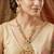 Lucky jewellery gold-plated ruby & green color traditional necklace set